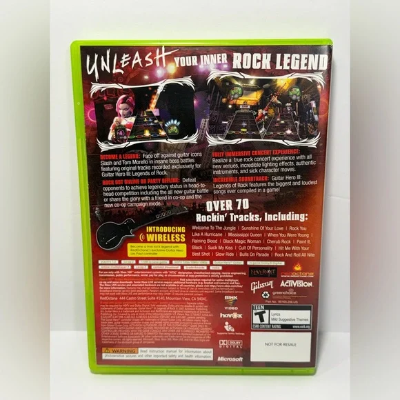 Guitar Hero III: Legends of Rock Xbox 360 CIB Excellent Game Complete Manual - Picture 8 of 12